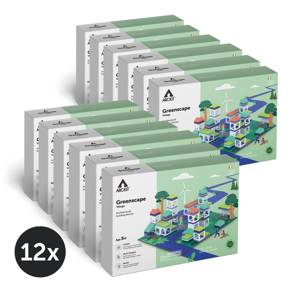 Bundle kit of 12 Arckit Greenscape Village Model House Kits & Building Plates